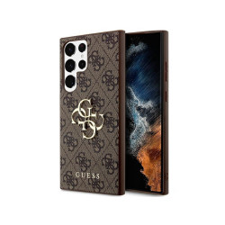 Guess Samsung Galaxy S24 Ultra S928 brown hardcase 4G Big Metal Logo
