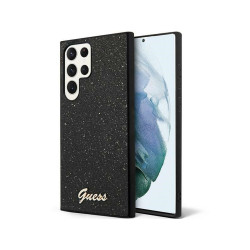 Guess Samsung Galaxy S24 Ultra S928 black hardcase Glitter Script