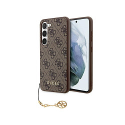 Guess Samsung Galaxy S24 S921 brown hardcase 4G Charms Collection