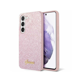 Guess Samsung Galaxy S24 S921 pink hardcase Glitter Script