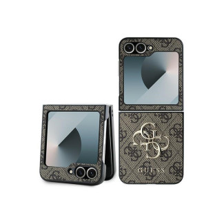 Guess Samsung Galaxy Z Flip6 F74 brown Leather 4G Metal Logo