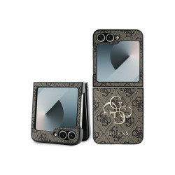 Guess Samsung Galaxy Z Flip6 F74 brown Leather 4G Metal Logo