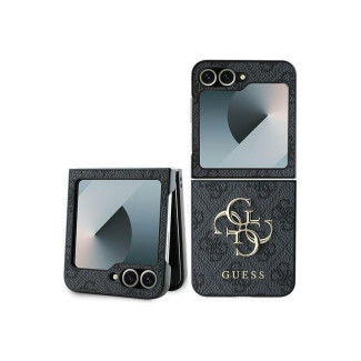 Guess Samsung Galaxy Z Flip6 F741 black Leather 4G Metal Logo