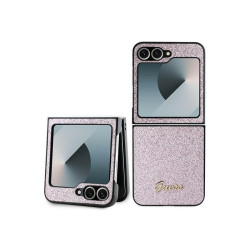 Guess Samsung Galaxy Z Flip6 F741 pink 4G Glitter Script