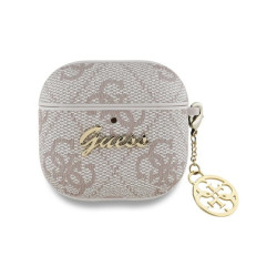 Guess Coque rose pour AirPods 4 collection 4G avec pendentif