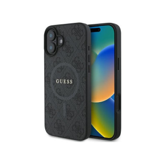 Guess iPhone 16 black hardcase 4G Ring Classic Logo MagSafe