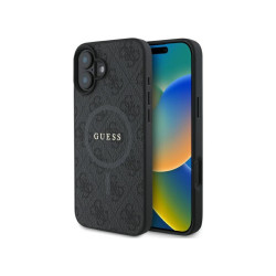Guess iPhone 16 black hardcase 4G Ring Classic Logo MagSafe