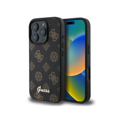 Guess iPhone 16 Pro Max black hardcase Peony Script MagSafe