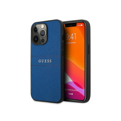 Guess Sangle Saffiano bleue pour iPhone 13 Pro Max