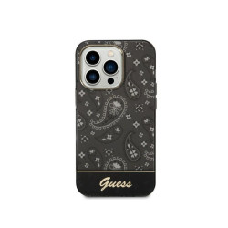 Guess iPhone 14 Pro Max black hardcase Bandana Paisley