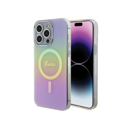 Guess iPhone 15 Pro pink hardcase IML Iridescent MagSafe