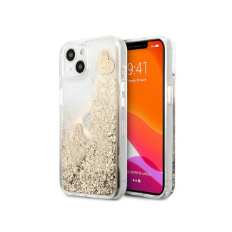 Guess Coque rigide dorée pour iPhone 13 mini charms pailletés