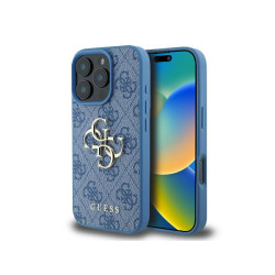 Guess iPhone 16 Pro blue hardcase 4G Big Logo