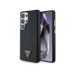 Guess Samsung Galaxy S25 Ultra black Grained Triangle Logo MagSafe