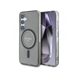 Guess Samsung Galaxy S25 black Glitter Circle Classic Logo MagSafe