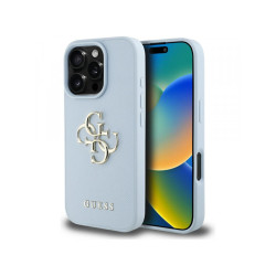 Guess iPhone 16 Pro blue Grained Big 4G Logo Small Classic Logo