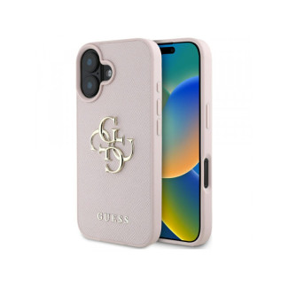 Guess iPhone 16 pink Grained Big 4G Logo Small Classic Logo