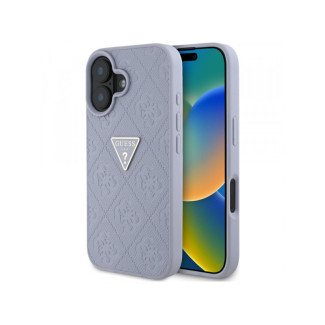 Guess iPhone 16 purple Hot Stamp 4G Pattern Triangle Metal Logo