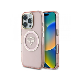 Guess iPhone 16 Pro Max pink IML Metal Mountain Logo MagSafe
