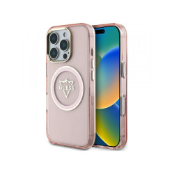 Guess iPhone 16 Pro Max pink IML Metal Mountain Logo MagSafe