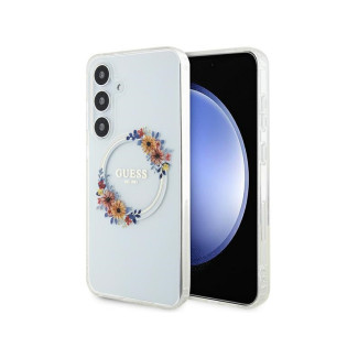 Guess Samsung Galaxy S24+ transparent hardcase IML Flowers Wreath MagS.