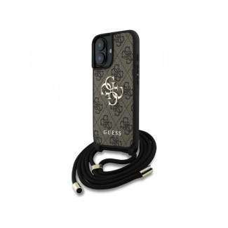 Guess iPhone 16 brown 4G Big Logo Cord Strap Crossbody