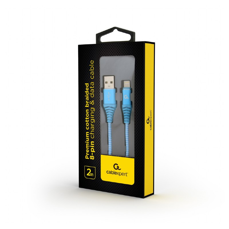 Câble CableXpert 8 broches avec connecteurs métalliques 2 m CC-USB2B-AMLM-2M-VW 