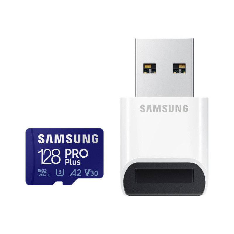 Samsung SD MicroSD Card 128GB SDXC PRO Plus (Class10) Reader MB-MD128KB/WW Samsung SD MicroSD Card 128GB SDXC PRO Plus (Class10) Reader MB-MD128KB/WW