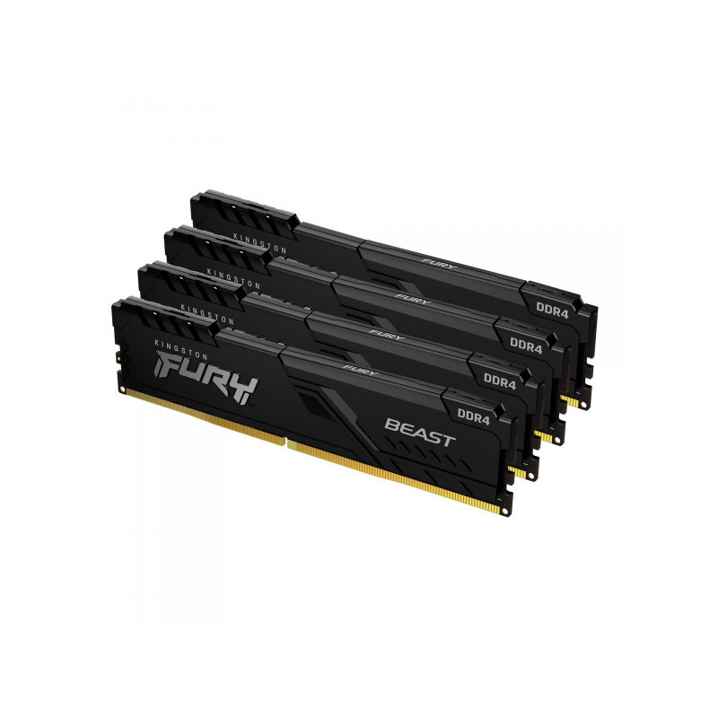 Kingston Fury Beast DDR4 64GB 4 x 16GB 3600MHz CL18 DIMM KF436C18BBK4/64