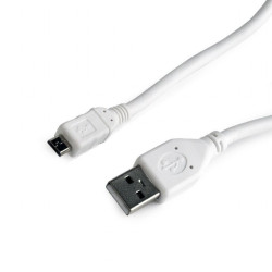 CableXpert Câble Micro-USB 1 m couleur blanc CCP-mUSB2-AMBM-W-1M 