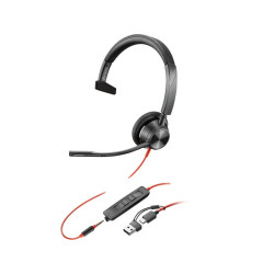 HP Poly Blackwire C3315 Headset Mono USB-C/A & 3.5 mm - 8X217AA