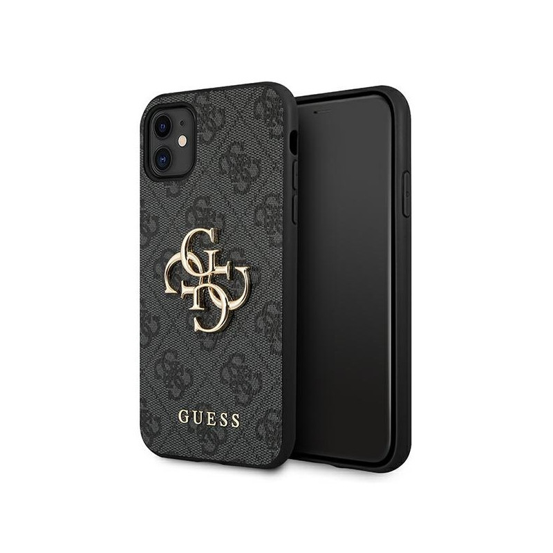 Guess iPhone Xr/11 6.1 grey hardcase 4G Big Metal Logo Guess iPhone Xr/11 6.1 grey hardcase 4G Big Metal Logo