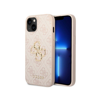 Guess iPhone 13/14/15 pink hardcase 4G Big Metal Logo