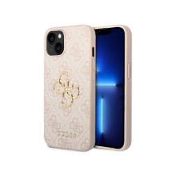 Guess iPhone 13/14/15 pink hardcase 4G Big Metal Logo