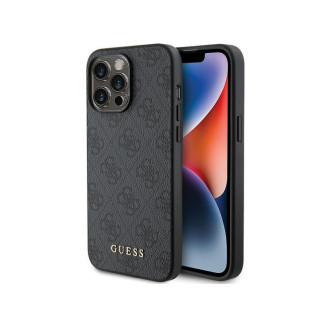 Guess iPhone 15 Pro grey hardcase 4G Metal Gold Logo
