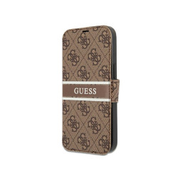 Guess Étui marron pour iPhone 13/13 Pro 4G rayures