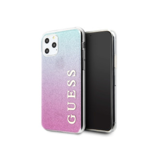 Guess iPhone 11 Pro pink blue hardcase Glitter Gradient