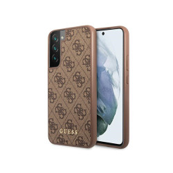 Guess Samsung Galaxy S22+ S906 brown hardcase 4G Metal Gold Logo