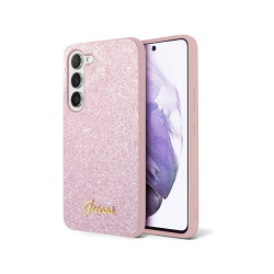 Guess Samsung Galaxy S23+ S916 pink hardcase Glitter Script