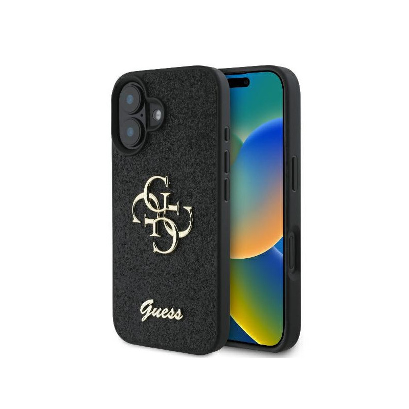 Guess iPhone 16 Plus black hardcase Fixed Glitter Big 4G
