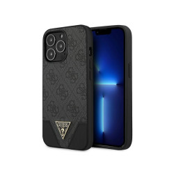 Guess Coque rigide grise pour iPhone 13/13 Pro 4G logo triangle