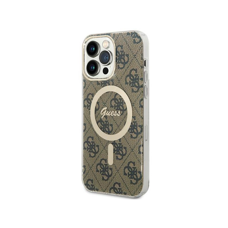 Guess iPhone 15 Pro Max brown hardcase IML 4G MagSafe