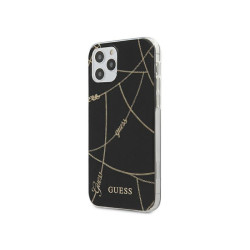 Guess iPhone12/12 Pro black hardcase Gold Chain Collection