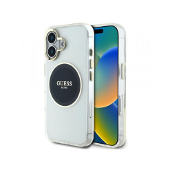 Guess iPhone 16 black IML Metal Colored Circle Classic Logo MagS.