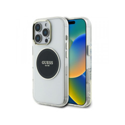 Guess iPhone 16 Pro Max black IML Metal Colored Circle Classic Logo MagS.