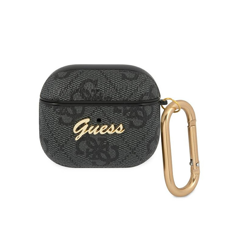 Guess AirPods 3 cover grey 4G Script Metal Collection