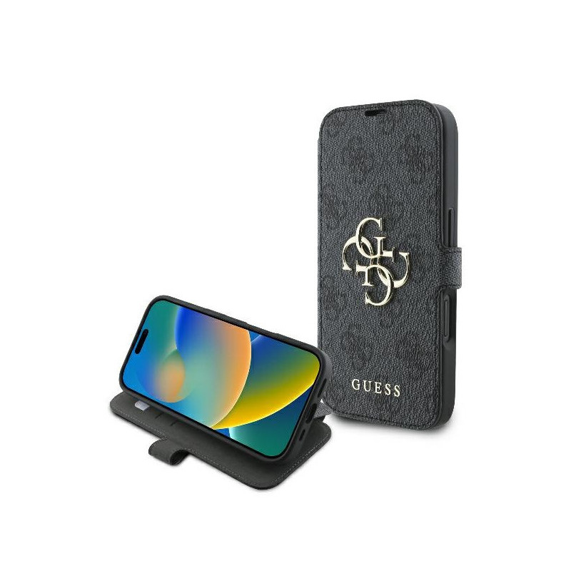 Guess iPhone 16 black book 4G Metal Logo Guess iPhone 16 black book 4G Metal Logo