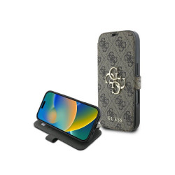 Guess iPhone 16 Pro Max brown book 4G Metal Logo