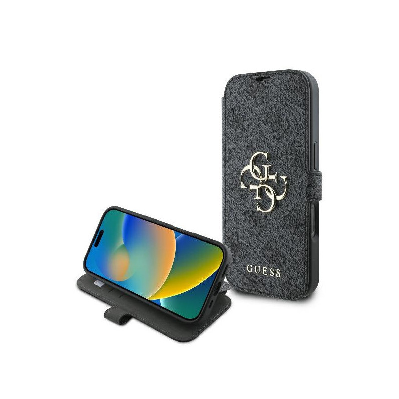 Guess iPhone 16 Pro Max black book 4G Metal Logo