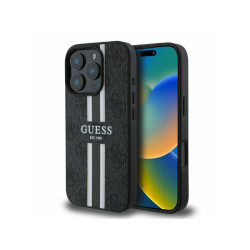 Guess iPhone 16 Pro Max black hardcase 4G Printed Stripes MagSafe